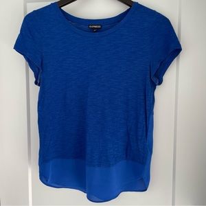 Express Women’s Short Sleeve Top Size XS Royal Blue